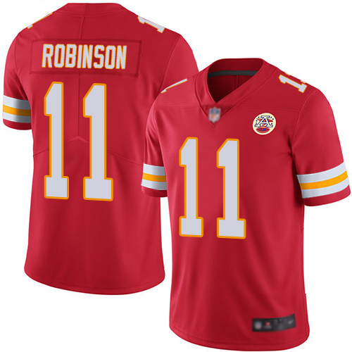 Men Kansas City Chiefs 11 Robinson Demarcus Red Team Color Vapor Untouchable Limited Player Football Nike NFL Jersey